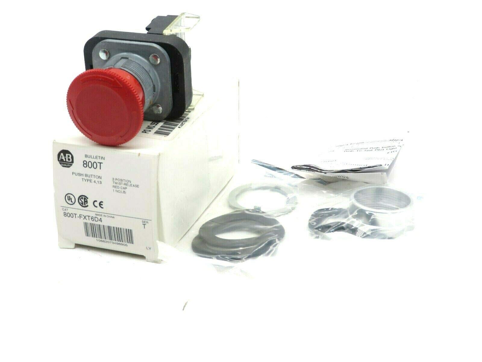 Allen Bradley 800T-Fxt6d4 Series T Push/Twist Button Non